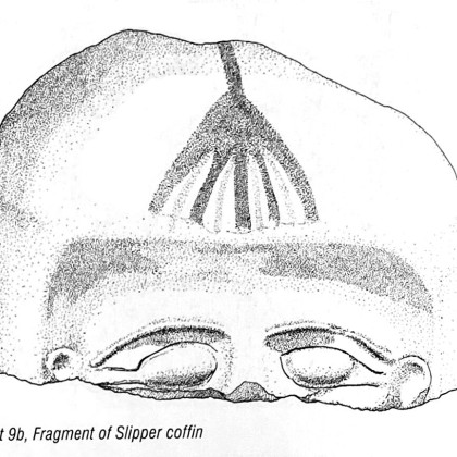 Saqqara, Tomb of Iniuia, Slipper coffin fragment