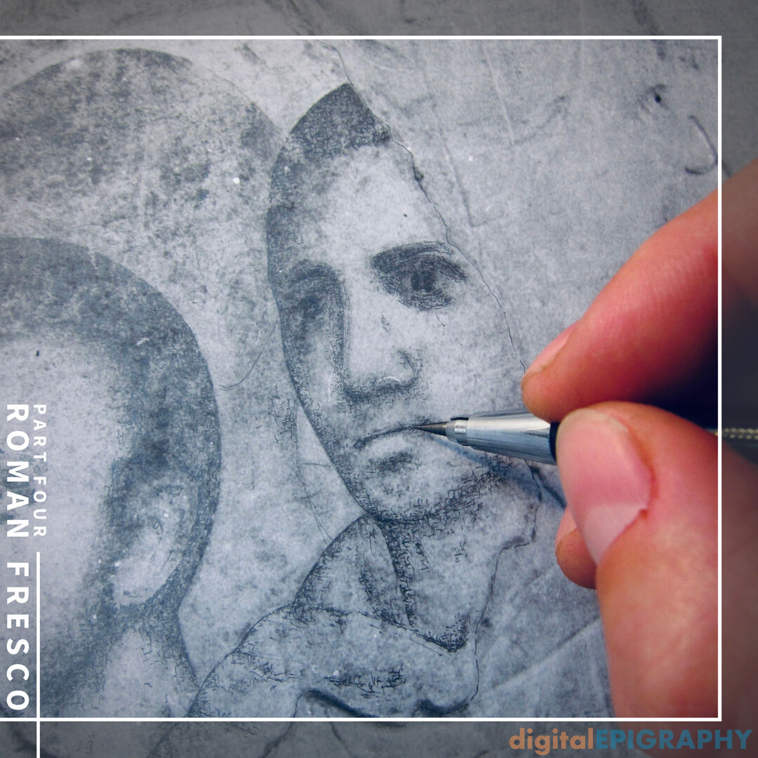 Traditional Penciling on Photo Enlargements in Order to Document the Faded Late Roman Murals at Luxor Temple
