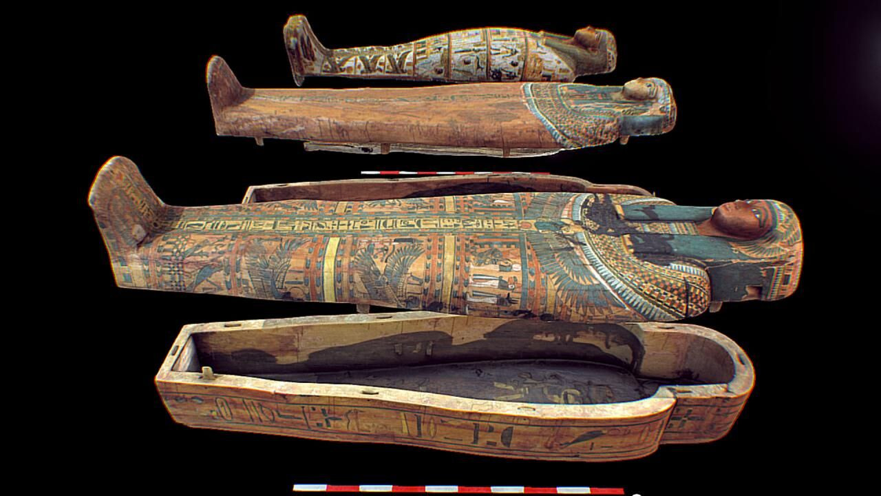 Sketchfab models of three Ancient Egyptian Coffins at Harvard University
