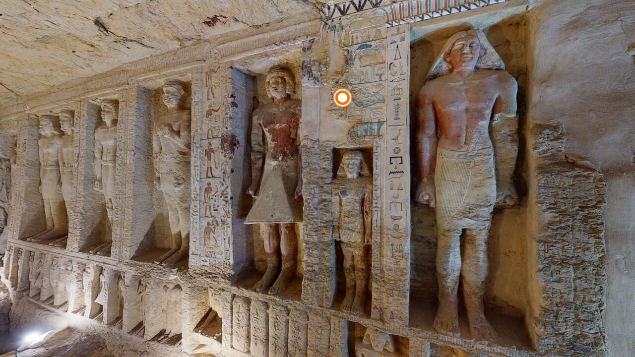 A virtual tour of the recently discovered Old Kingdom tomb of Wahty in the Saqqara necropolis