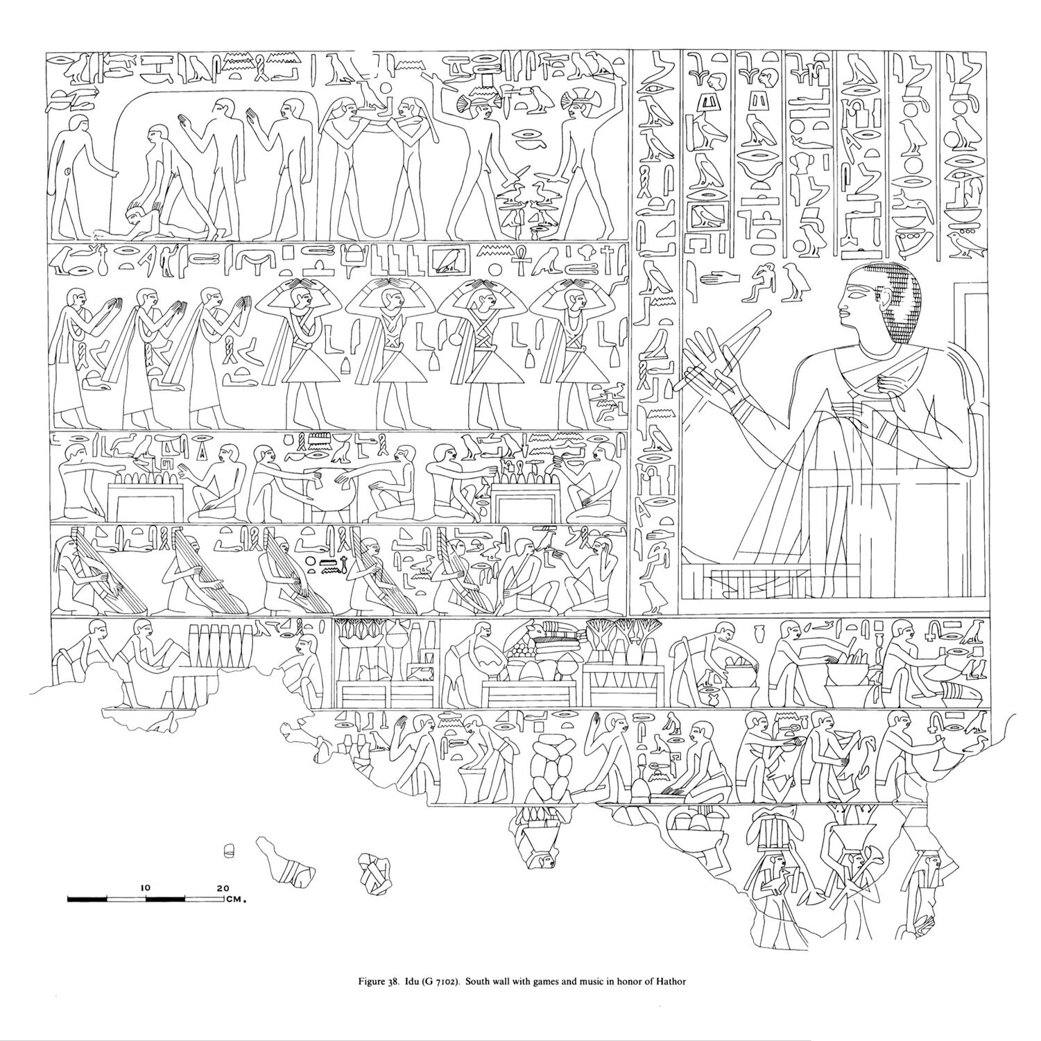 Figure 38. Idu (G7102). South wall with games and music in honor of Hathor