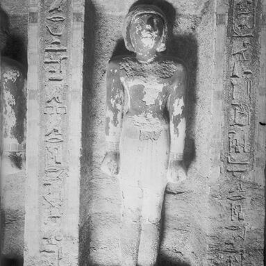 Plate XXIII. a. Idu, east wall, statue 5