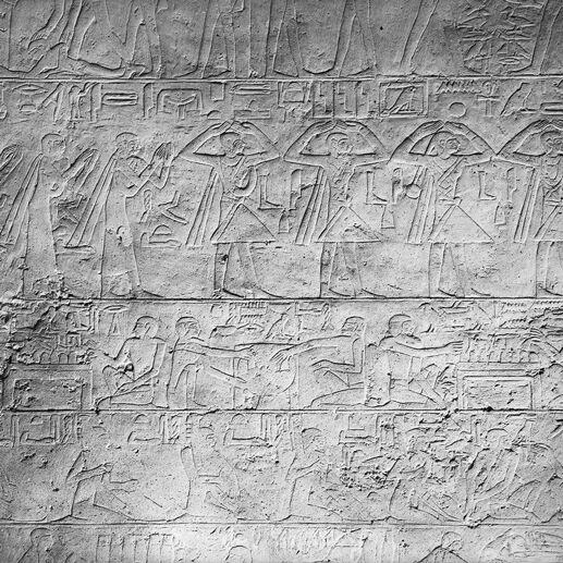 Plate XXIV. b. Idu, south wall, left part, registers 2, 3, 4