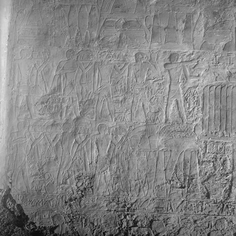 Plate XXVII. a. Idu, west wall, left of niche, top left