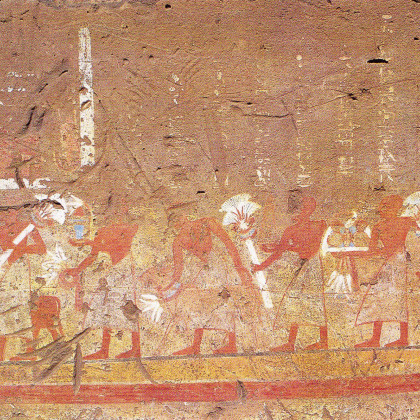 Saqqara, Tomb of Pay and Raia, Painted wall scene