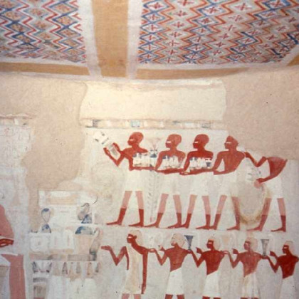 Theban Necropolis, Tomb of Nakht (TT 52), Ceiling patterns, color presentation