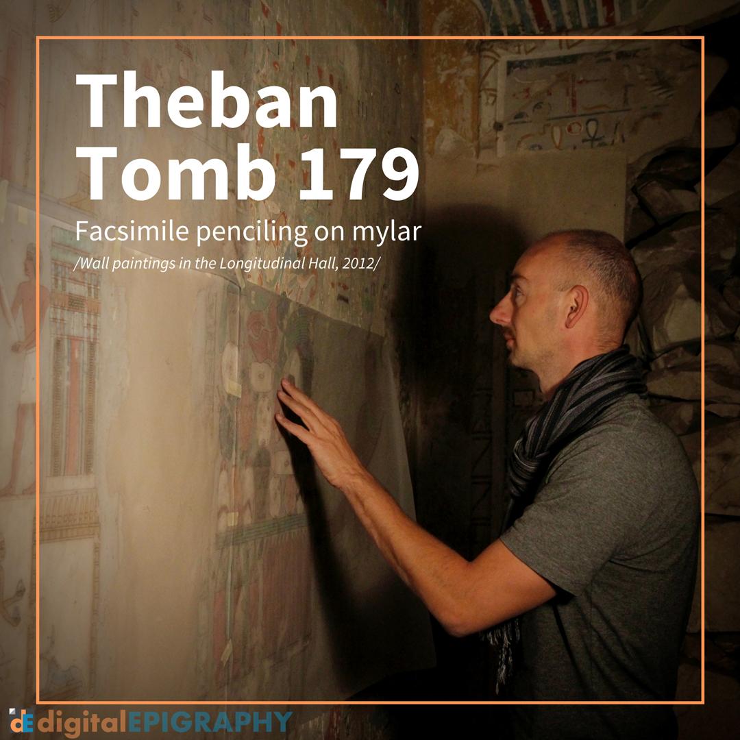 Facsimile Penciling on Mylar in Theban Tomb 179