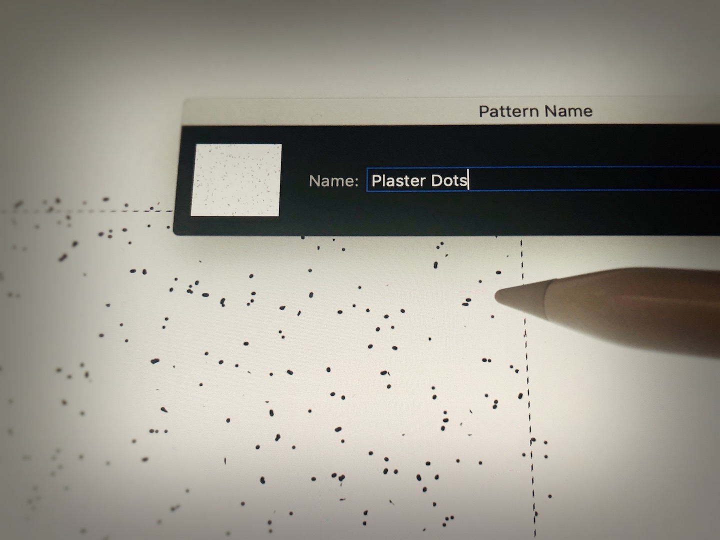 Creating custom plaster patterns for digital inking