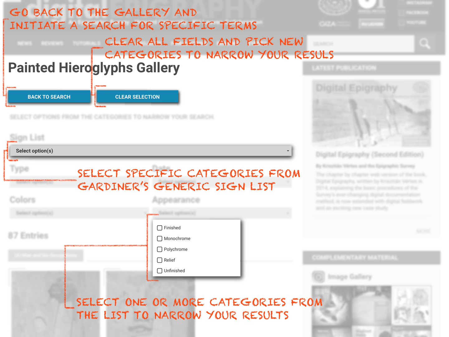 digitalEPIGRAPHY's new catalogs, the Painted Hieroglyph Database, and the Visual Documentation Database are here now