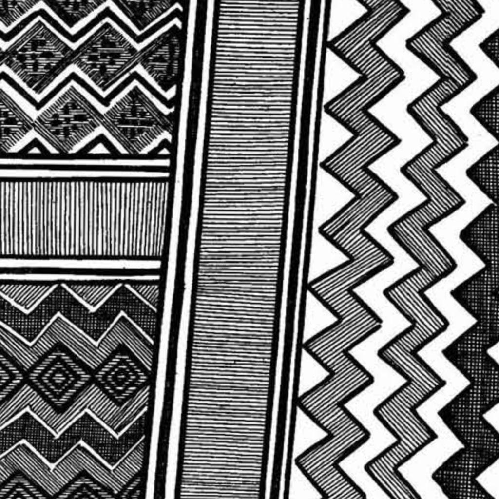 Tomb of Nakht (TT 52), Ceiling patterns, grayscale presentation